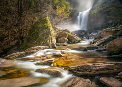 Lower Kaaterskill Falls in the spring morning light